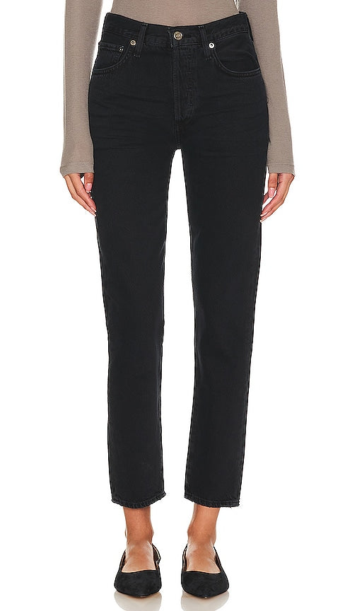AGOLDE Austin Mid Rise Tapered Slim in Black - AGOLDE Austin - Slim fuselé taille moyenne - Noir - AGOLDE Austin 黑色中腰锥形修身裤 - AGOLDE Austin Mid Rise Tapered Slim in Schwarz - AGOLDE Austin 미드 라이즈 테이퍼드 슬림 블랙 색상 - AGOLDE Austin vita media affusolata slim in nero