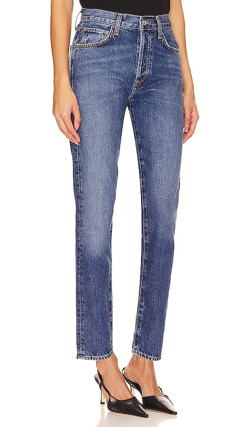 AGOLDE Austin Mid Rise Tapered Slim in Blue