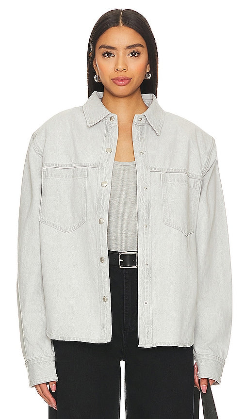 AGOLDE Brigid Shirt in Grey - Chemise Brigid AGOLDE en gris - AGOLDE Brigid 灰色衬衫 - AGOLDE Brigid Hemd in Grau - AGOLDE 브리짓 셔츠그레이 색상 - Camicia AGOLDE Brigid in grigio