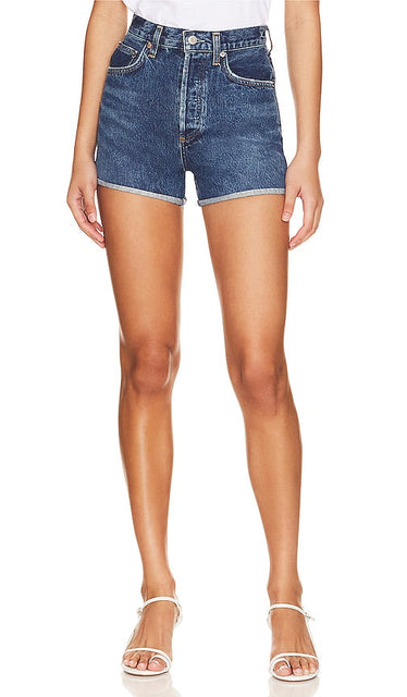 AGOLDE Dee Short in Blue - AGOLDE Short Dee en Bleu - AGOLDE Dee 蓝色短裤 - AGOLDE Dee Short in Blau - AGOLDE 디 쇼츠 블루 색상 - AGOLDE Dee Short in blu