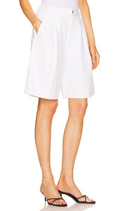 AGOLDE Ellis Trouser Short in White