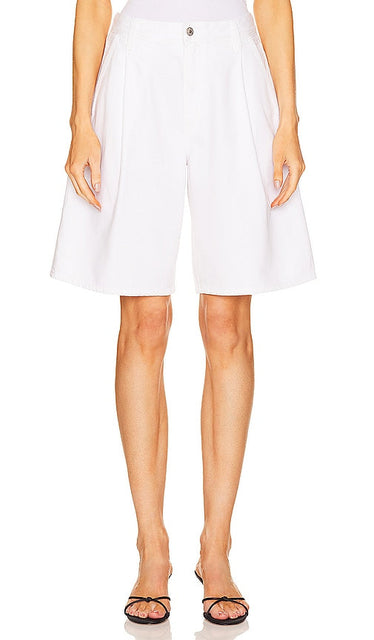 AGOLDE Ellis Trouser Short in White - AGOLDE Ellis Pantalon court en blanc - AGOLDE Ellis 白色短裤 - AGOLDE Ellis Hosenshorts in Weiß - AGOLDE 엘리스 팬츠 쇼츠 화이트 색상 - Pantaloni corti AGOLDE Ellis in bianco