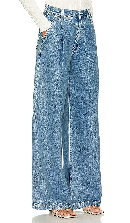 AGOLDE Ellis Trouser Wide Leg in Blue