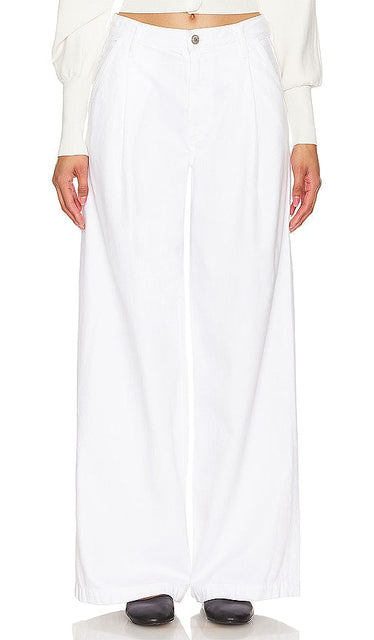 AGOLDE Ellis Trouser in White - AGOLDE Pantalon Ellis en Blanc - AGOLDE Ellis 白色长裤 - AGOLDE Ellis Hose in Weiß - AGOLDE 엘리스 팬츠 화이트 색상 - Pantaloni AGOLDE Ellis in bianco