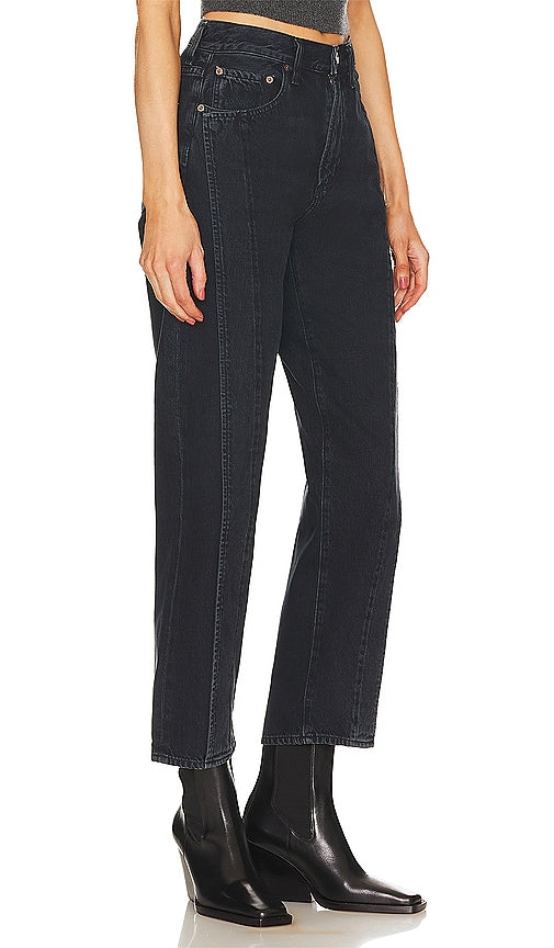 AGOLDE Fold Wide Leg in Black