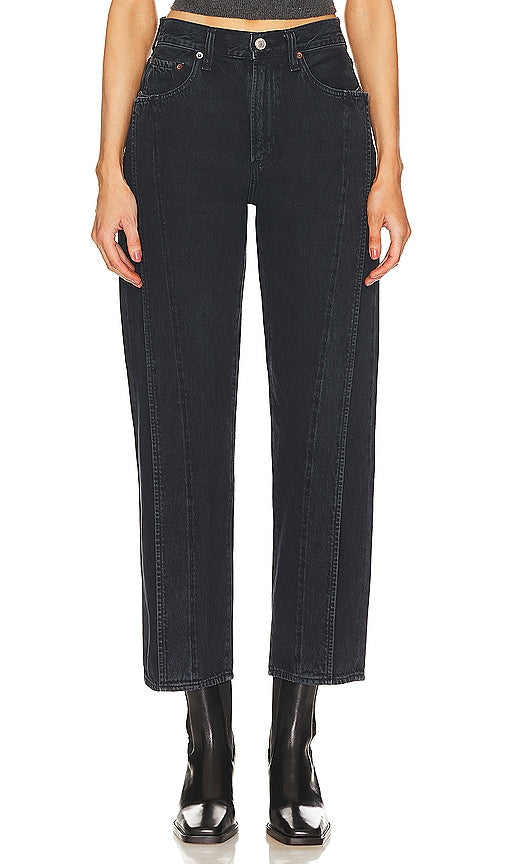 AGOLDE Fold Wide Leg in Black - AGOLDE - Jambe large pliable en noir - AGOLDE 黑色折叠阔腿裤 - AGOLDE Fold Wide Leg in Schwarz - AGOLDE 폴드 와이드 레그 블랙 색상 - AGOLDE Piega Gamba Larga in Nero
