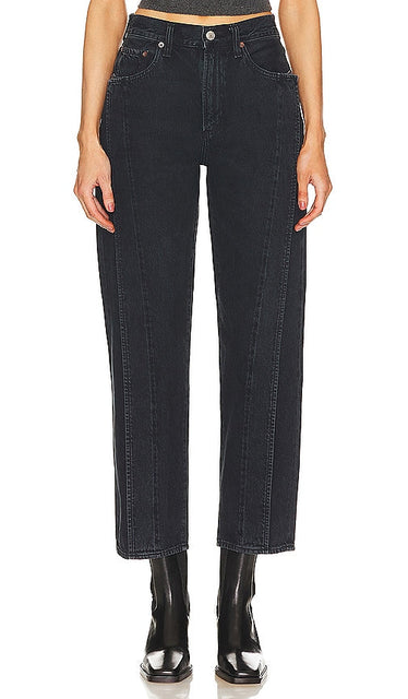 AGOLDE Fold Wide Leg in Black - AGOLDE - Jambe large pliable en noir - AGOLDE 黑色折叠阔腿裤 - AGOLDE Fold Wide Leg in Schwarz - AGOLDE 폴드 와이드 레그 블랙 색상 - AGOLDE Piega Gamba Larga in Nero