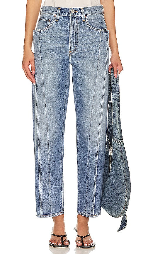 AGOLDE Fold Wide Leg in Blue - AGOLDE Pantalon large pliable en bleu - AGOLDE 蓝色折叠阔腿裤 - AGOLDE Fold Wide Leg in Blau - AGOLDE 폴드 와이드 레그 블루 색상 - AGOLDE Piega Gamba Larga in Blu