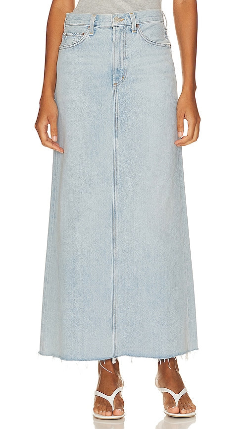 AGOLDE Hilla Long Line Skirt in Blue - AGOLDE Jupe longue Hilla en bleu - AGOLDE Hilla 蓝色长款半身裙 - AGOLDE Hilla Langer Rock in Blau - AGOLDE 힐라 롱라인 스커트블루 색상 - Gonna lunga AGOLDE Hilla in blu