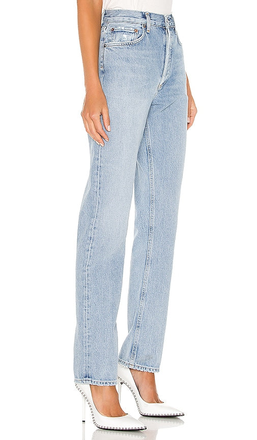 AGOLDE Lana Straight in Denim-Light