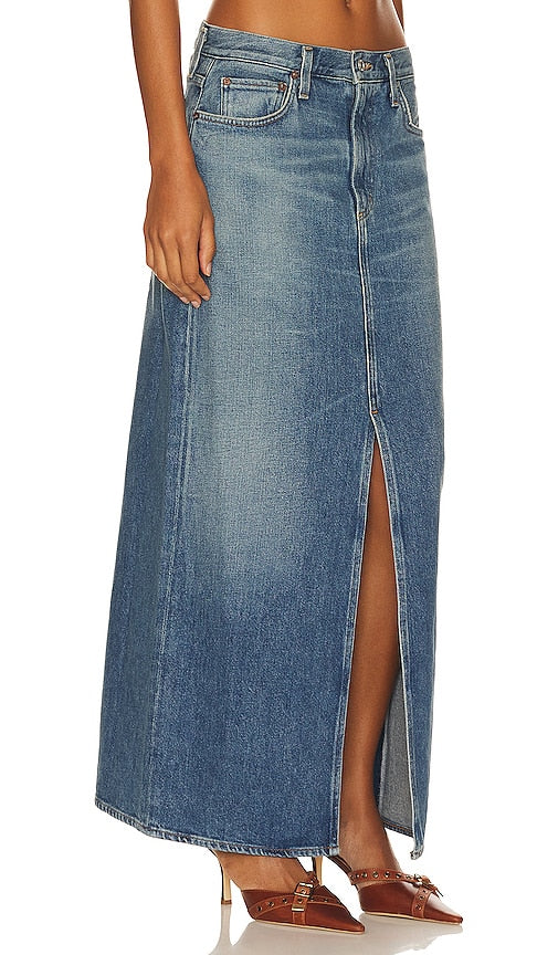 AGOLDE Leif Low Slung Skirt in Blue