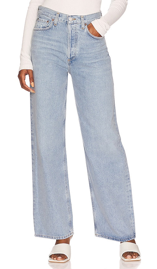 AGOLDE Low Rise Baggy in Blue - AGOLDE Baggy taille basse en bleu - AGOLDE 蓝色低腰宽松背心 - AGOLDE Low Rise Baggy in Blau - AGOLDE 로우라이즈 배기 블루 색상 - AGOLDE Baggy a vita bassa in blu