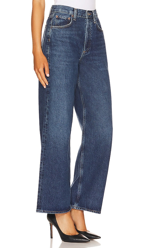 AGOLDE Low Slung Baggy in Denim-Dark