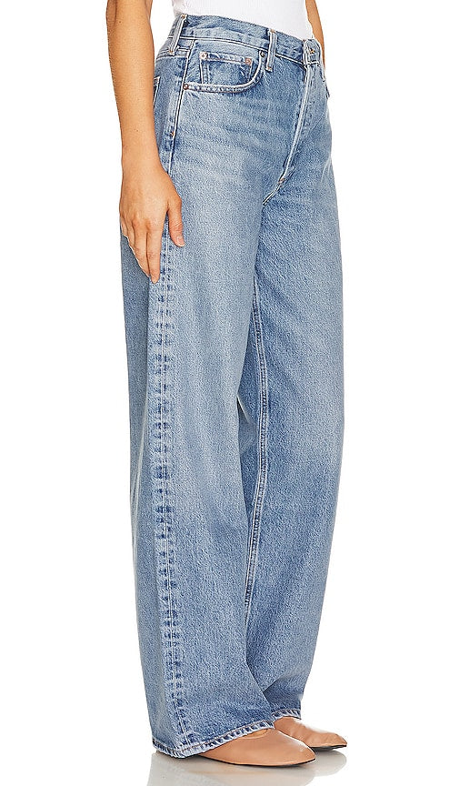 AGOLDE Low Slung Puddle Wide Leg in Blue