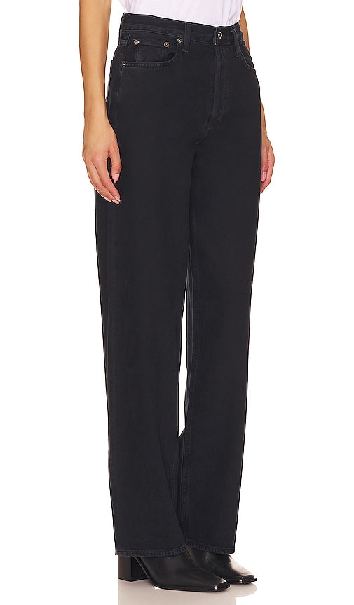 AGOLDE Low Slung Puddle in Black