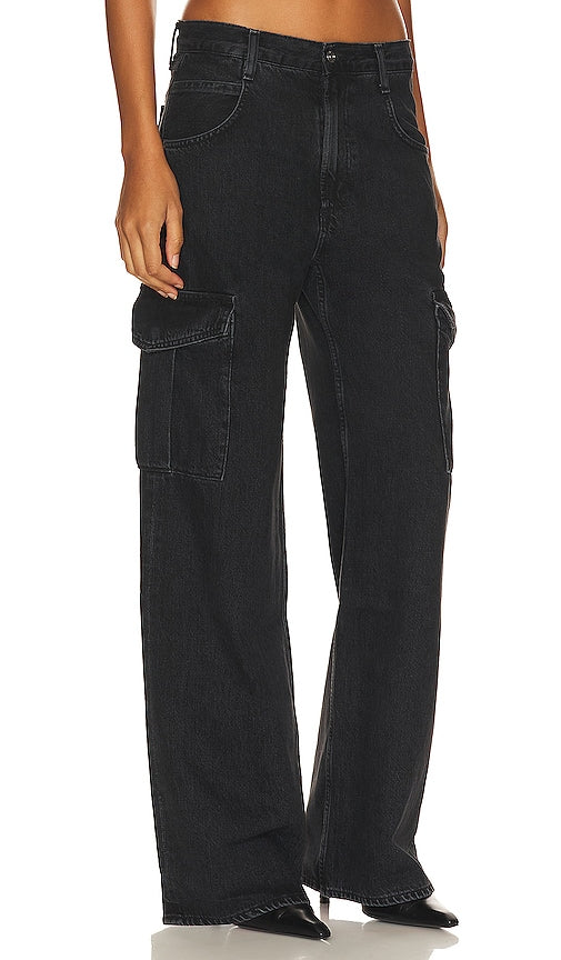 AGOLDE Minka Cargo in Black