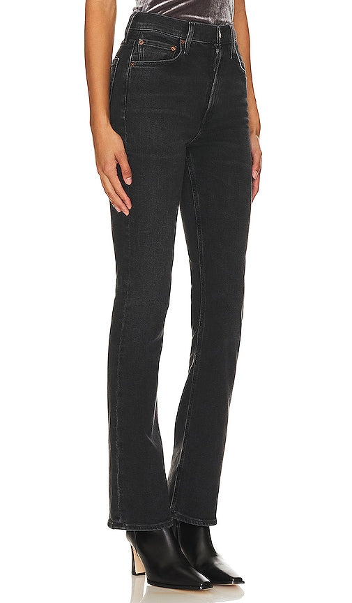 AGOLDE Nico High Rise Slim Boot in Black