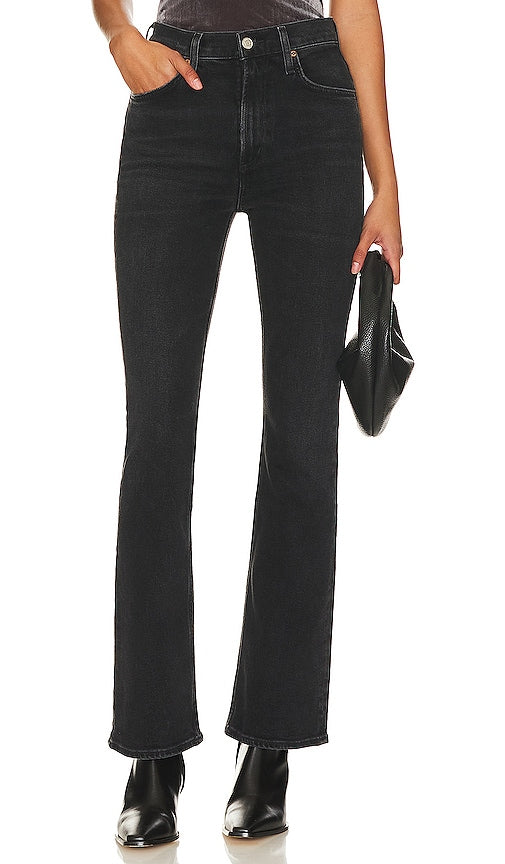 AGOLDE Nico High Rise Slim Boot in Black - AGOLDE Nico - Botte slim taille haute en noir - AGOLDE Nico 高腰修身靴子（黑色） - AGOLDE Nico High Rise Slim Boot in Schwarz - AGOLDE 니코 하이라이즈 슬림 부츠블랙 색상 - AGOLDE Nico stivale slim a vita alta in nero