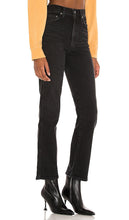 AGOLDE Pinch Waist High Rise Kick Flare in Black