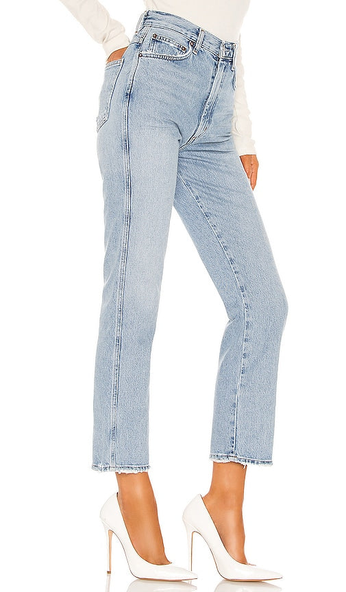 AGOLDE Pinch Waist High Rise Kick in Blue
