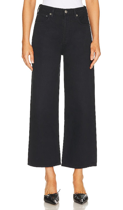 AGOLDE Ren High Rise Wide Leg in Black - AGOLDE Ren jambe large taille haute en noir - AGOLDE Ren 黑色高腰阔腿裤 - AGOLDE Ren High Rise Wide Leg in Schwarz - AGOLDE Ren 하이라이즈 와이드 레그 블랙 색상 - AGOLDE Ren gamba larga a vita alta in nero