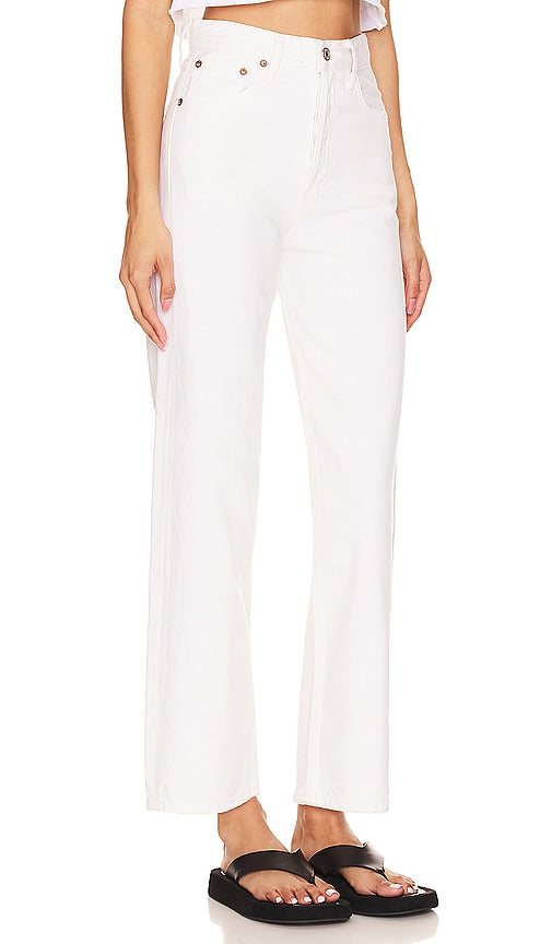 AGOLDE Ren High Rise Wide Leg in White