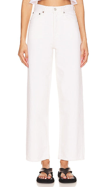 AGOLDE Ren High Rise Wide Leg in White - AGOLDE Ren jambe large taille haute en blanc - AGOLDE Ren 白色高腰阔腿裤 - AGOLDE Ren High Rise Wide Leg in Weiß - AGOLDE Ren 하이라이즈 와이드 레그 화이트 색상 - AGOLDE Ren gamba larga a vita alta in bianco
