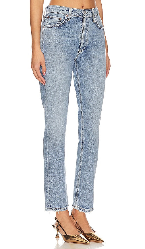 AGOLDE Riley High Rise Straight Crop in Blue