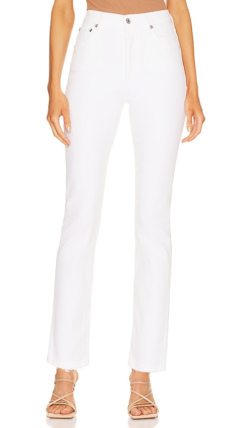 AGOLDE Riley Long High Rise Straight in White - AGOLDE Riley longue taille haute droite en blanc - AGOLDE Riley 白色高腰长直筒裤 - AGOLDE Riley Long High Rise Straight in Weiß - AGOLDE Riley 롱 하이라이즈 스트레이트 화이트 색상 - AGOLDE Riley Vita alta lunga dritta in bianco