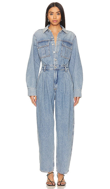 AGOLDE Silka Jumpsuit in Blue - Combinaison AGOLDE Silka en Bleu - AGOLDE Silka 蓝色连身裤 - AGOLDE Silka Overall in Blau - AGOLDE 실카 점프수트블루 색상 - Tuta AGOLDE Silka in blu