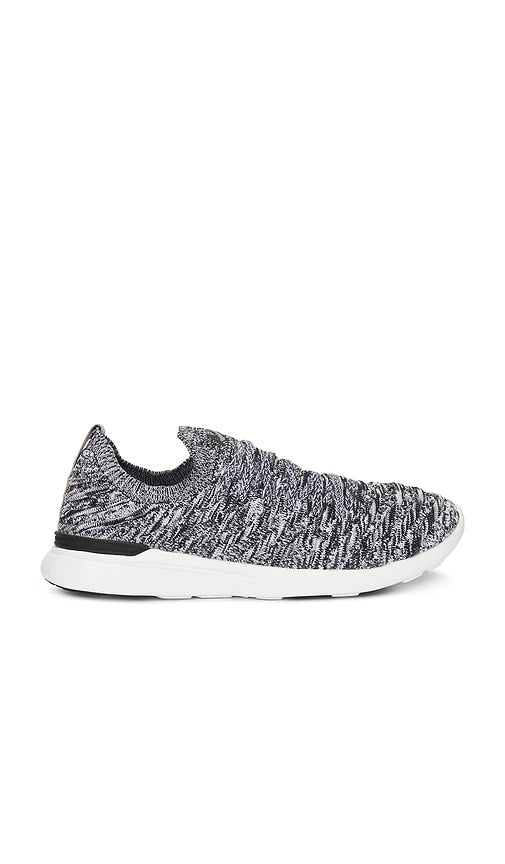 APL: Athletic Propulsion Labs TechLoom Wave Sneaker in Grey | Heather Grey & Black & White Athletic Sneakers for Women