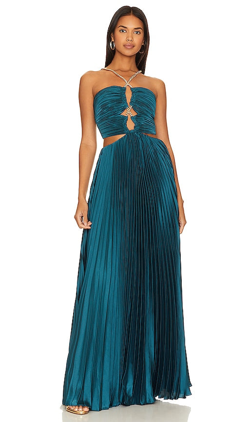 AIIFOS Sarita Gown in Teal - Robe AIIFOS Sarita en bleu sarcelle - AIIFOS 青色 Sarita 礼服 - AIIFOS Sarita-Kleid in Blaugrün - AIIFOS 사리타 가운 - Abito AIIFOS Sarita in verde acqua