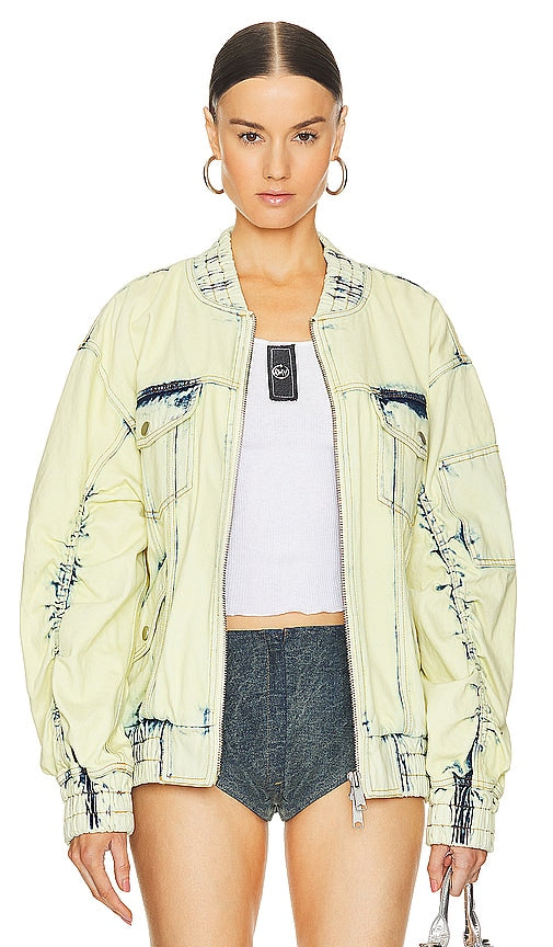 AKNVAS Thea Bomber Jacket in Yellow - AKNVAS - Bomber Thea en jaune - AKNVAS Thea 黄色飞行员夹克 - AKNVAS Thea Bomberjacke in Gelb - AKNVAS Thea 봄버 재킷 - AKNVAS Giacca bomber Thea in giallo