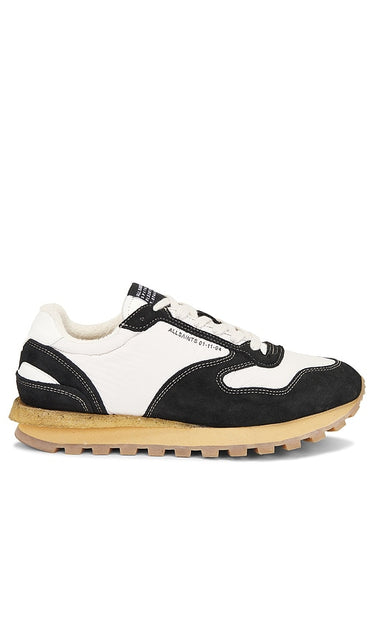 ALLSAINTS Rimini Low Top in White | Men's Low-Top Sneakers in White & Black