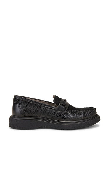 ALLSAINTS Gibbs Chain Loafer in Black | Men's Loafers in Black