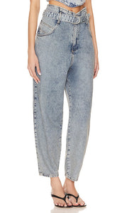 ALLSAINTS Sammy Paperbag Jean in Blue