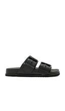 ALLSAINTS Sian Sandal in Black | Black Flat Sandals for Women