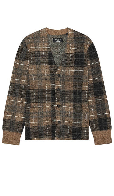 ALLSAINTS Aldrin Cardigan in Brown - ALLSAINTS Cardigan Aldrin en Marron - ALLSAINTS Aldrin 棕色开衫 - ALLSAINTS Aldrin Cardigan in Braun - ALLSAINTS Aldrin 가디건 브라운 색상 - Cardigan ALLSAINTS Aldrin in marrone