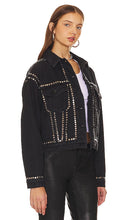 ALLSAINTS Bella Stud Denim Jacket in Black