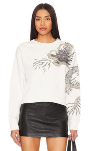 ALLSAINTS Dragon Separo Sweatshirt in White - Sweat-shirt ALLSAINTS Dragon Separo en blanc - ALLSAINTS Dragon Separo 白色运动衫 - ALLSAINTS Dragon Separo Sweatshirt in Weiß - ALLSAINTS Dragon Separo 스웨트셔츠 화이트 색상 - Felpa ALLSAINTS Drago Separo in bianco