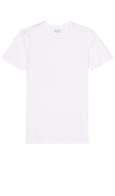 ALLSAINTS Figure Crew Tee in White - T-shirt ras du cou ALLSAINTS en blanc - ALLSAINTS 白色花样圆领 T 恤 - ALLSAINTS Figure Crew T-Shirt in Weiß - ALLSAINTS 피규어 크루 티셔츠 화이트 색상 - T-shirt girocollo con figura ALLSAINTS in bianco