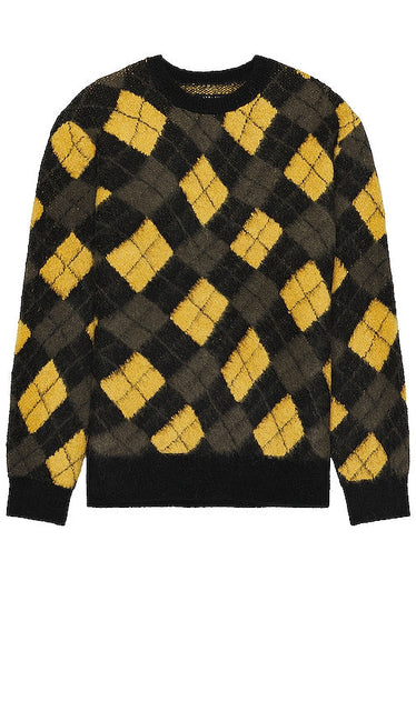 ALLSAINTS Fitzroy Sweater in Black,Yellow - Pull ALLSAINTS Fitzroy en noir, jaune - ALLSAINTS Fitzroy 黑色、黄色毛衣 - ALLSAINTS Fitzroy Pullover in Schwarz, Gelb - ALLSAINTS Fitzroy 스웨터블랙,옐로우 색상 - Maglione Fitzroy ALLSAINTS in nero, giallo