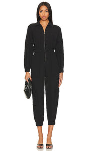 ALLSAINTS Frieda Jumpsuit in Black - Combinaison ALLSAINTS Frieda en noir - ALLSAINTS Frieda 黑色连身裤 - ALLSAINTS Frieda Overall in Schwarz - ALLSAINTS 프리다 점프수트 - Tuta ALLSAINTS Frieda in nero