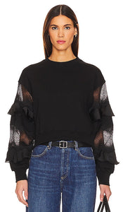 ALLSAINTS Gracie Sweatshirt in Black - Sweat-shirt ALLSAINTS Gracie en noir - ALLSAINTS Gracie 黑色运动衫 - ALLSAINTS Gracie Sweatshirt in Schwarz - ALLSAINTS Gracie 스웨트셔츠블랙 색상 - Felpa ALLSAINTS Gracie in nero