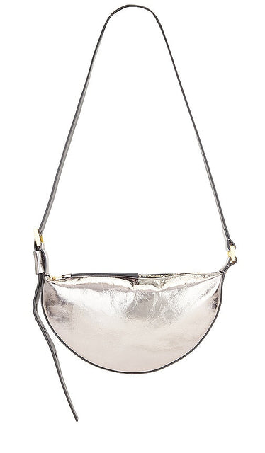 ALLSAINTS Half Moon Xbody Bag in Metallic Silver - Sac ALLSAINTS Half Moon Xbody en argent métallisé - ALLSAINTS 金属银半月 Xbody 包 - ALLSAINTS Half Moon Xbody Bag in Metallic-Silber - ALLSAINTS 하프 문 X바디 백(메탈릭 실버 소재) - Borsa ALLSAINTS Half Moon Xbody in argento metallizzato