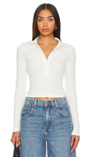 ALLSAINTS Hallie Ls Polo in White - Polo ALLSAINTS Hallie Ls en blanc - ALLSAINTS Hallie Ls Polo 白色 - ALLSAINTS Hallie Ls Polo in Weiß - ALLSAINTS Hallie Ls 폴로 화이트 색상 - Polo ALLSAINTS Hallie Ls in bianco