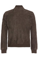 ALLSAINTS Kemble Suede Bomber in Grey