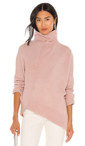 ALLSAINTS Lock Roll Neck Sweater in Blush - ALLSAINTS Lock - Pull à col roulé - Blush - ALLSAINTS 粉色锁高领毛衣 - ALLSAINTS Lock Rollkragenpullover in Blush - ALLSAINTS 락 롤 넥 스웨터 - Maglione a collo alto con chiusura ALLSAINTS in blush
