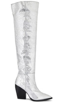 ALLSAINTS Reina Metallic Boot in Metallic Silver - ALLSAINTS Botte métallique Reina en argent métallisé - ALLSAINTS Reina 金属银靴子 - ALLSAINTS Reina Metallic-Stiefel in Metallic-Silber - ALLSAINTS Reina 메탈릭 부츠 메탈릭 실버 소재 - Stivale metallico ALLSAINTS Reina in argento metallizzato
