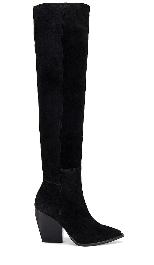 ALLSAINTS Reina Suede Boot in Black - ALLSAINTS Reina Bottine en daim en noir - ALLSAINTS Reina 黑色绒面革靴子 - ALLSAINTS Reina Wildlederstiefel in Schwarz - ALLSAINTS Reina 스웨이드 부츠블랙 색상 - Stivale ALLSAINTS Reina in pelle scamosciata in nero